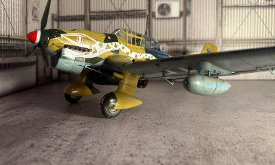 01 Stuka In Hanger - Professional trumpeter_ju_87 photography by Paul Caldwell