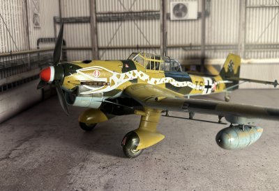 03 Stuka In Hanger - Professional trumpeter_ju_87 photography by Paul Caldwell