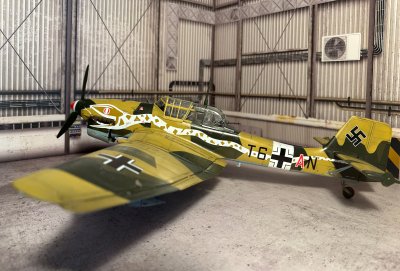 04 Stuka In Hanger - Professional trumpeter_ju_87 photography by Paul Caldwell