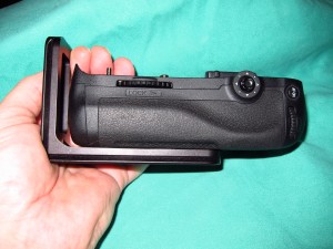 Nikon MB-D12 vertical grip with L bracket installed