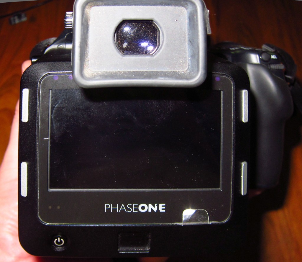 Phase One IQ160 and factory LCD screen protection in place 