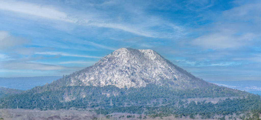 Snowy Scene Western Pulaski County Pinnacle Mountain 