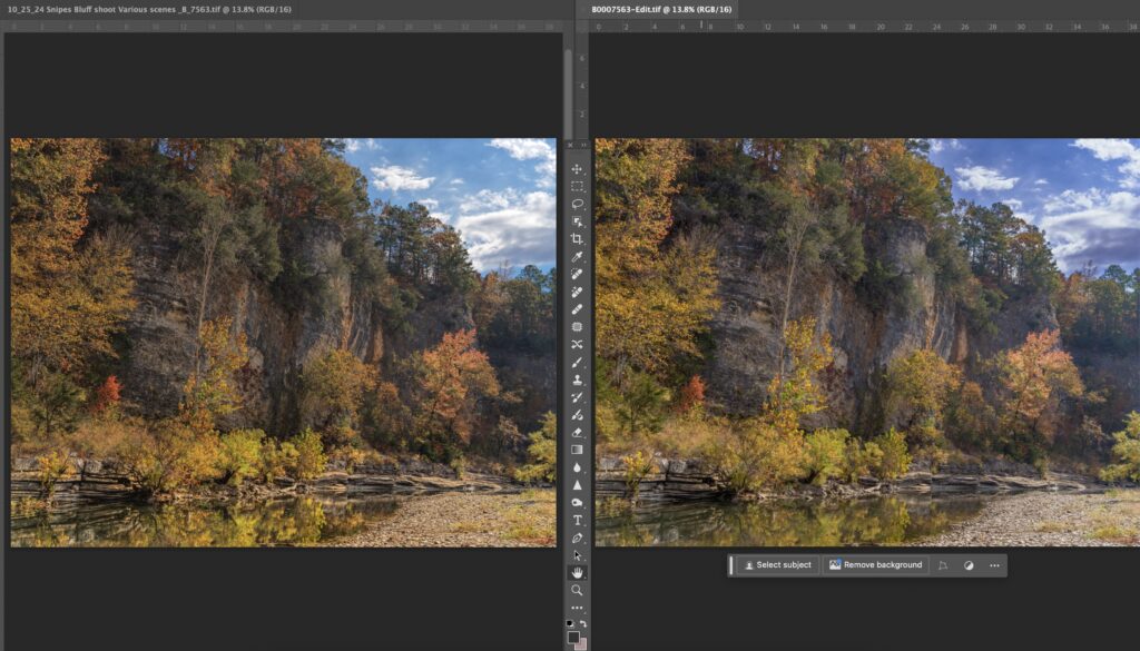 Hasselblad color comparison between Lightroom and Phocus